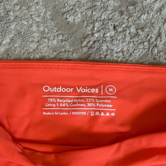 Outdoor Voices Women's Orange Athletic Shorts - Picture 2 of 4